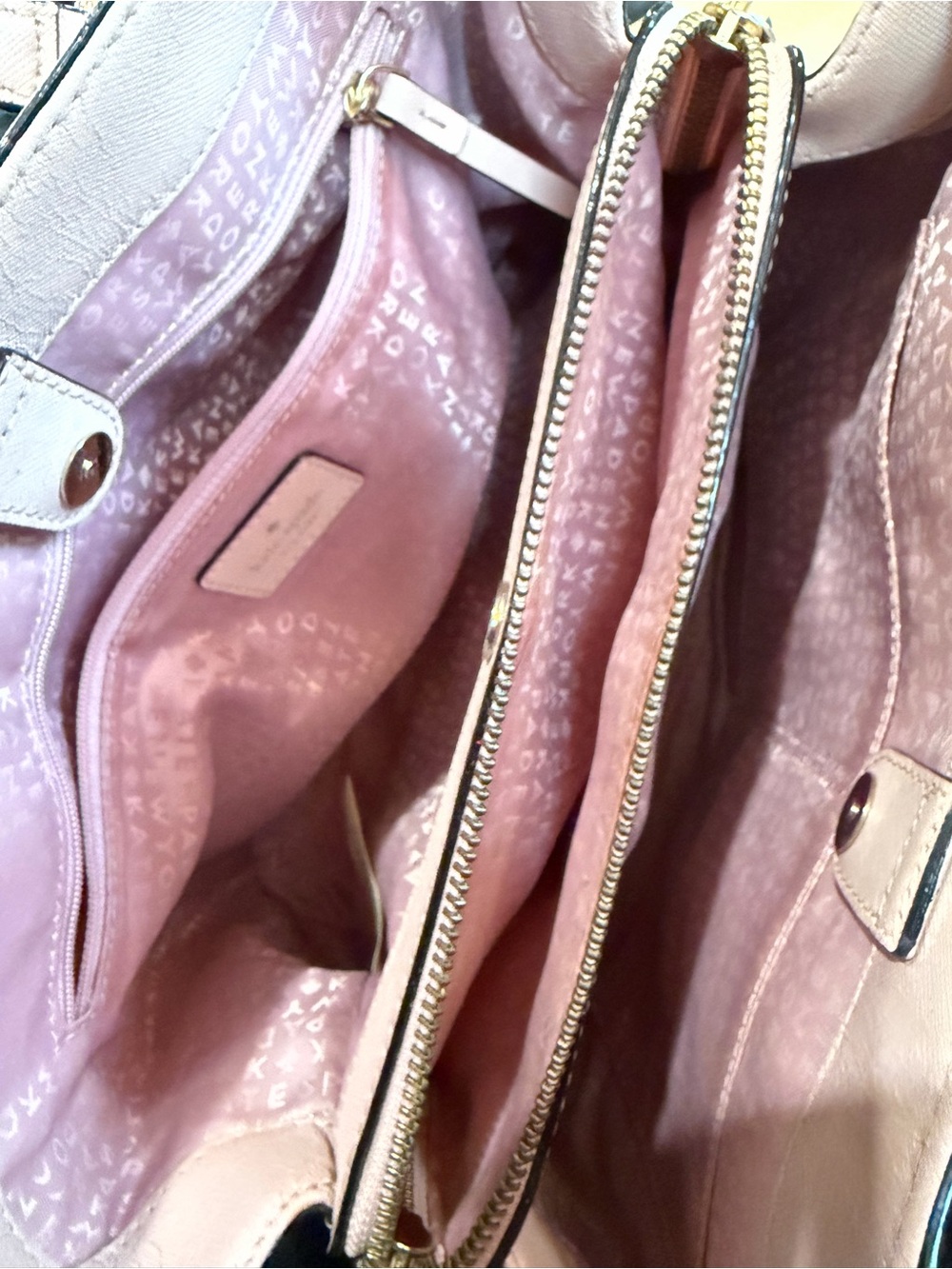 Kate spade Safiano Leather Satchel - Blush Pink - Picture 10 of 11